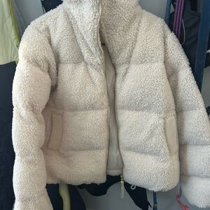 Varley Cream Sherpa Jacket